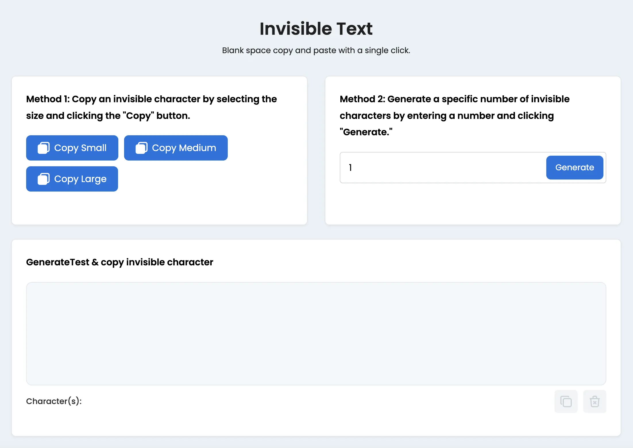 invisible text genertaor
